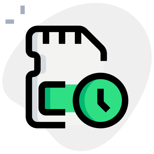 Time micro sd card adapter time icon