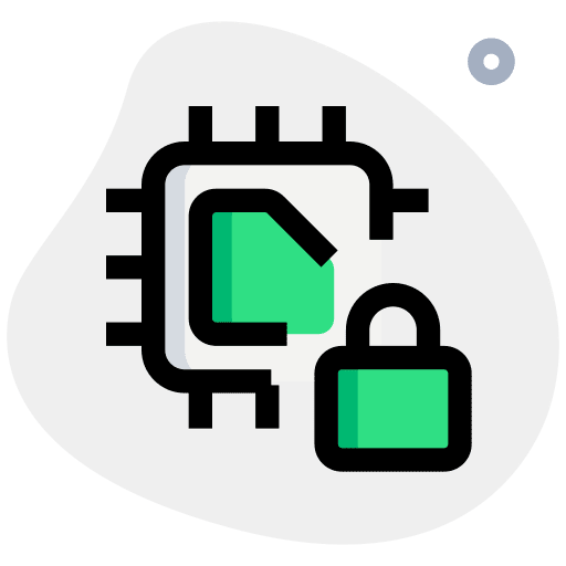 Clock clock circuit microchip icon