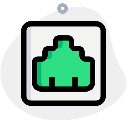 Ethernet connection plug cable icon