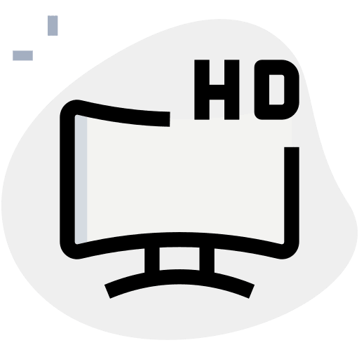 High definition technology monitor device icon