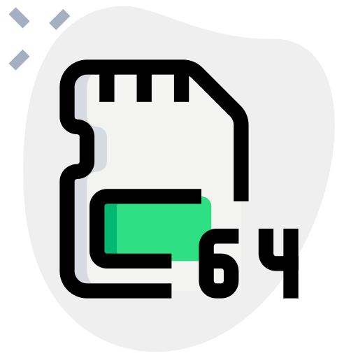 Memory size memory size micro sd adapter icon