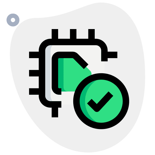 Microchip computing tick circuit icon