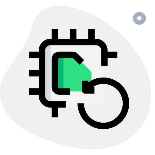 Reload computing reload microchip icon