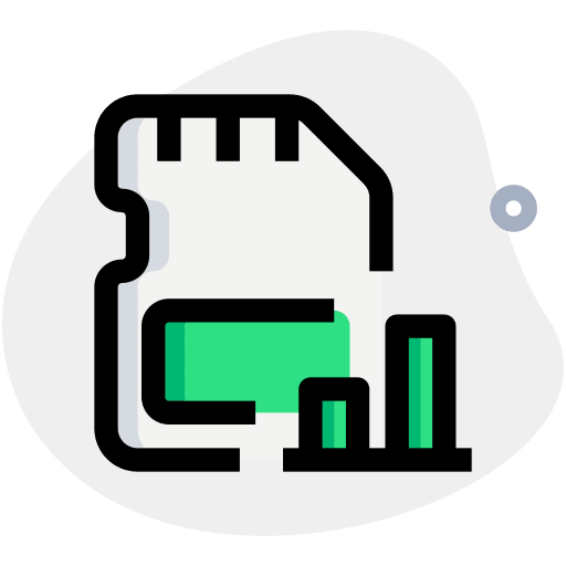 Bar graph hardware bar graph micro sd icon