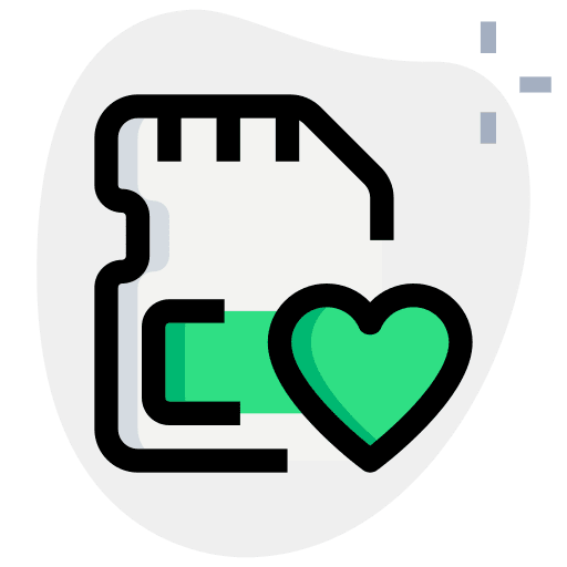 Favorite favorite adapter micro sd card icon