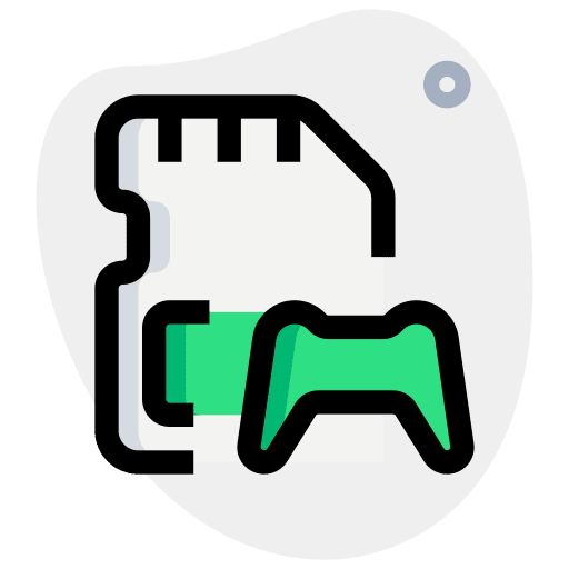 Gaming micro sd card gaming device icon