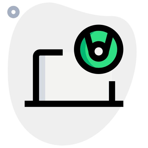 Laptop videocall cam communications icon