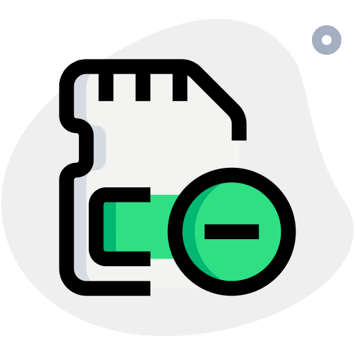 Remove remove adapter micro sd card icon