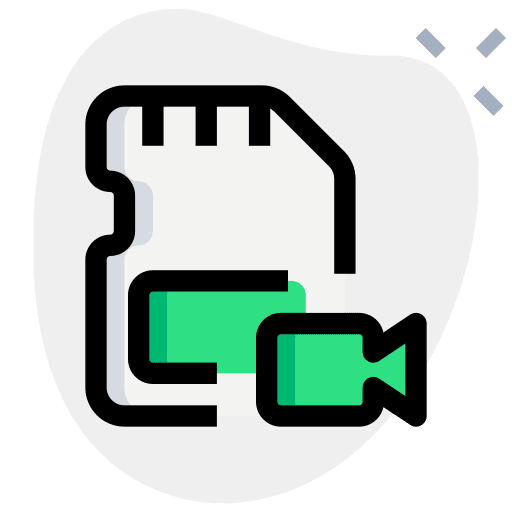 Video file file storage micro sd micro sd card icon