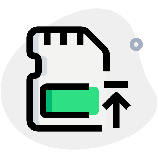 Upload hardware device micro sd card icon