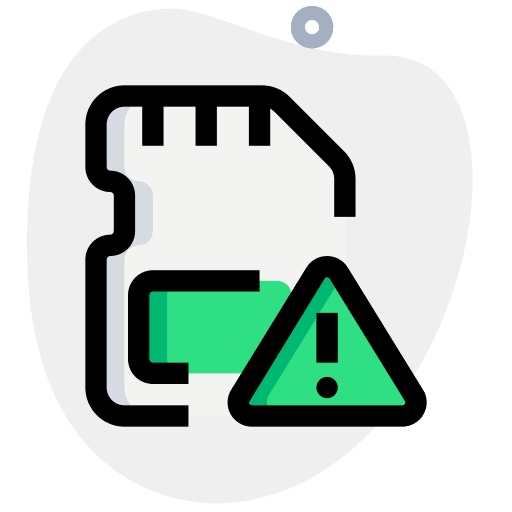 Warning micro sd warning adapter icon