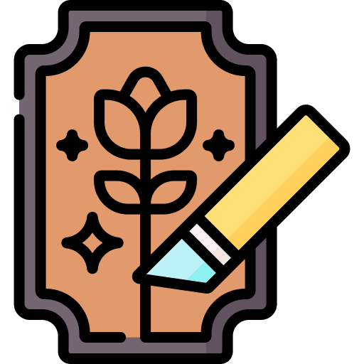 Wood carving artistic carving wood icon