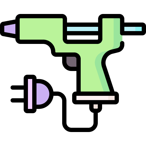 Hot glue gun construction and tools handicrafts electronics icon