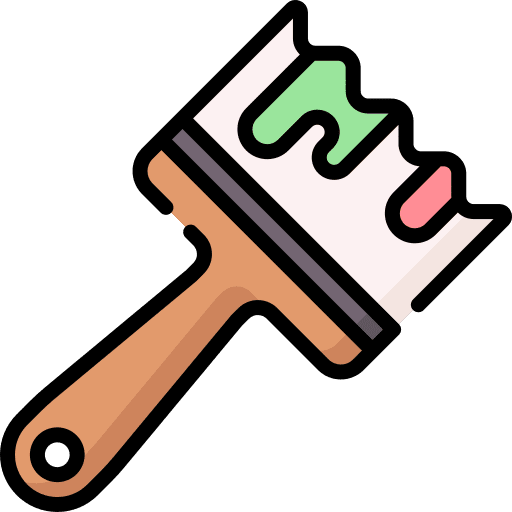 Paint brush artist paint brush art and design icon