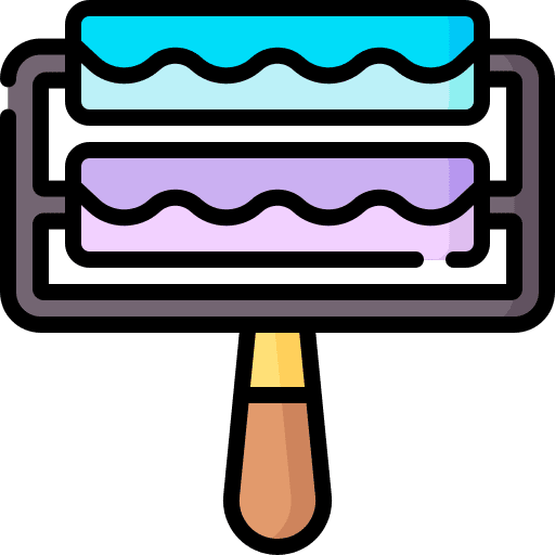 Paint roller art and design improvement painting roller icon
