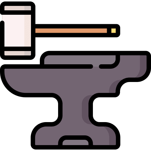 Anvil construction tools hammer icon