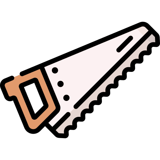 Handsaw cutting saw wood icon