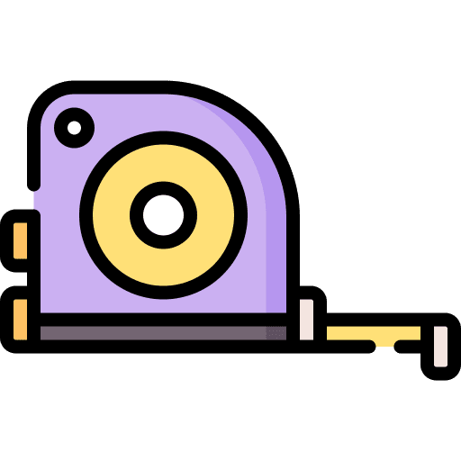 Measuring tape construction and tools ruler measure tape icon