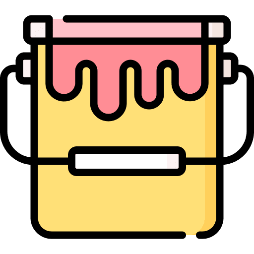 Paint bucket creative art and design bucket icon