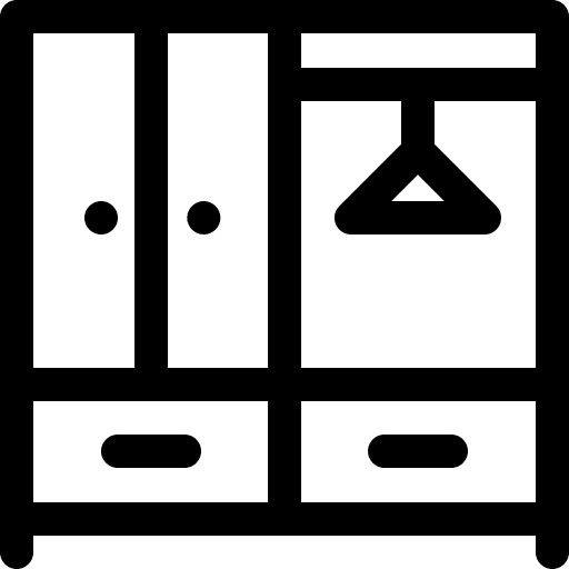 Closet clothes hanger dressing room drawer icon