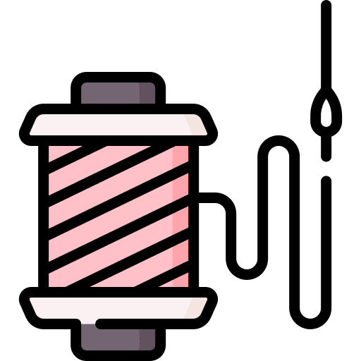 Sewing fashion designer thread sewing icon