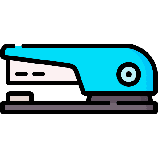 Stapler office material staple education icon