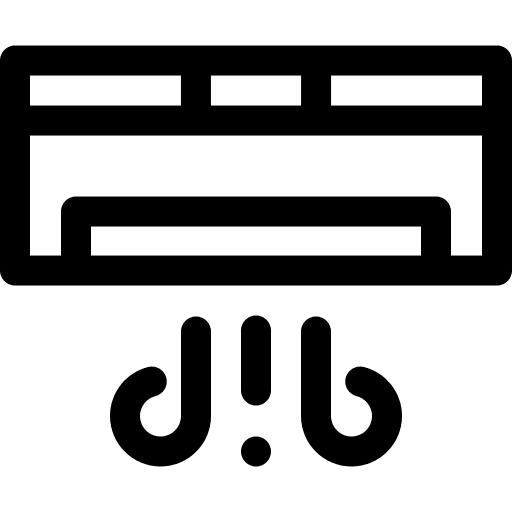 Air conditioner machine technology heating icon