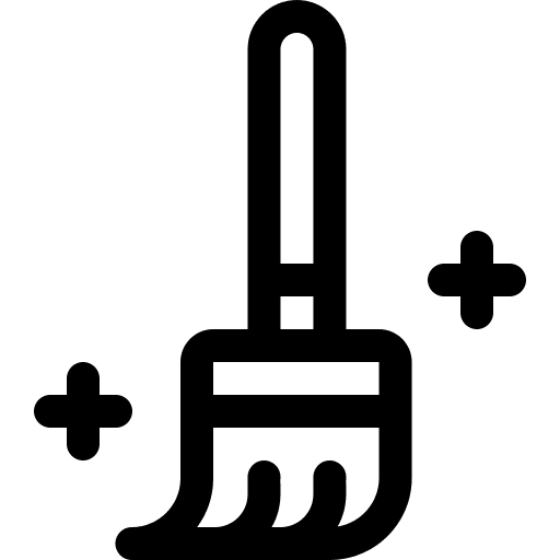 Broom furniture and household hygiene cleaner icon
