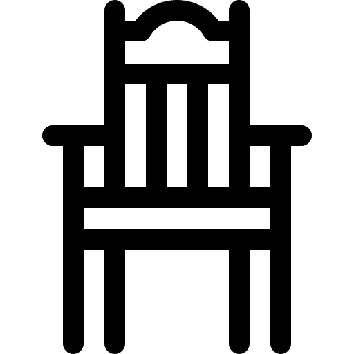 Chair wooden decoration furniture icon