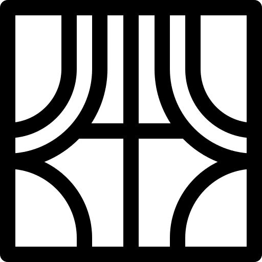 Curtain interior decoration curtain glass icon