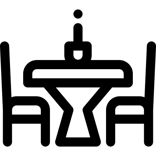 Dining table home decoration chair dinner table icon