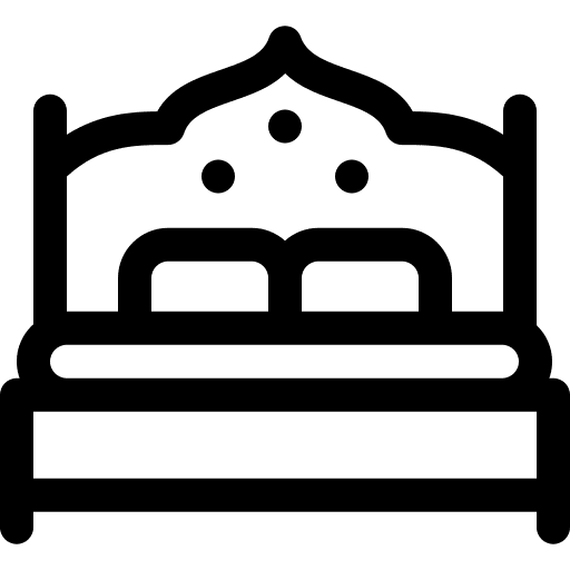 Double bed wellness bedroom furniture and household icon