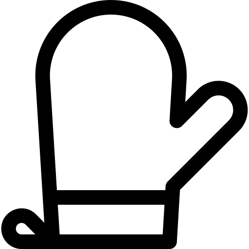 Oven glove furniture and household mitten kitchen icon