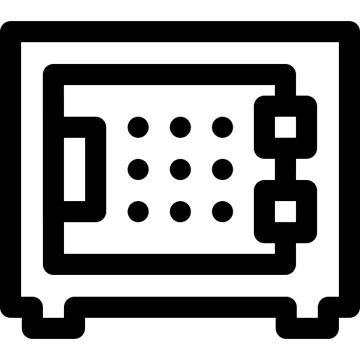 Safety box bank safe box security system icon