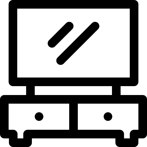 Television tv screen tv table tv monitor icon