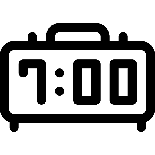 Digital clock alarm clock timer table clock icon