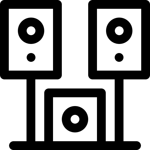 Home theater speaker technology home cinema icon