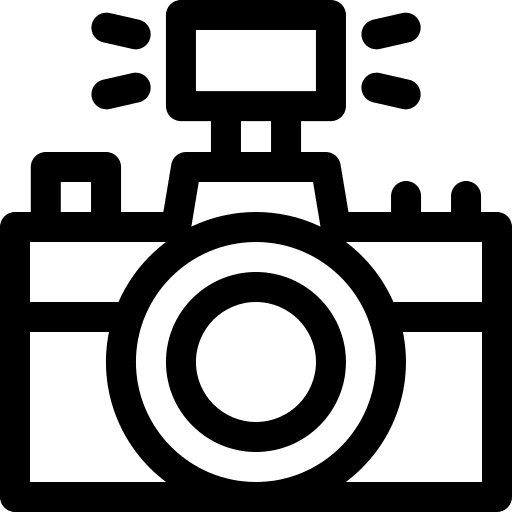 Photo camera flash photography photo camera icon