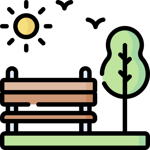 Garden sun relax architecture and city icon