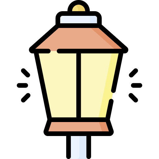 Street lamp illumination electronics street lamp icon