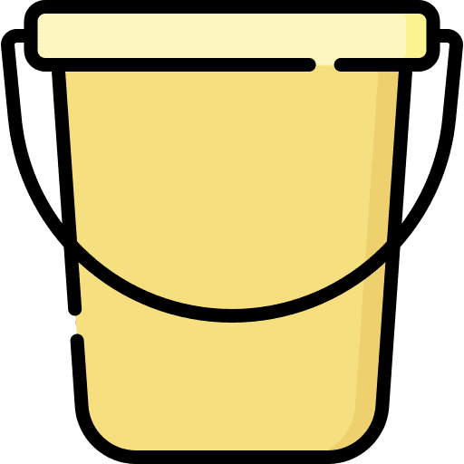 Bucket gardening tools equipment farming and gardening icon