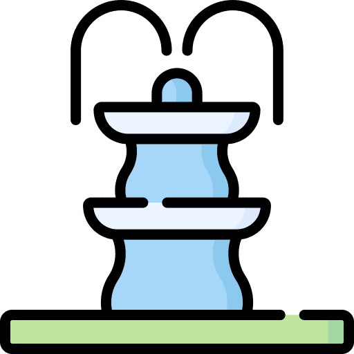 Fountain garden water urban icon