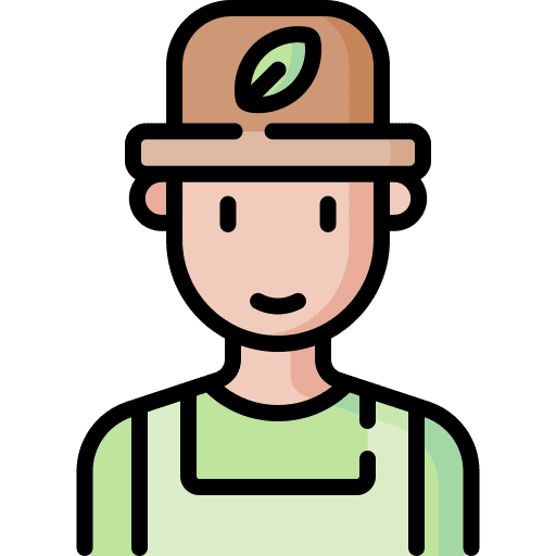 Gardener man avatar professions and jobs icon