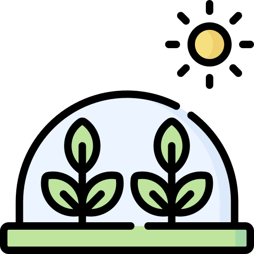 Greenhouse cultivation sprout nature icon