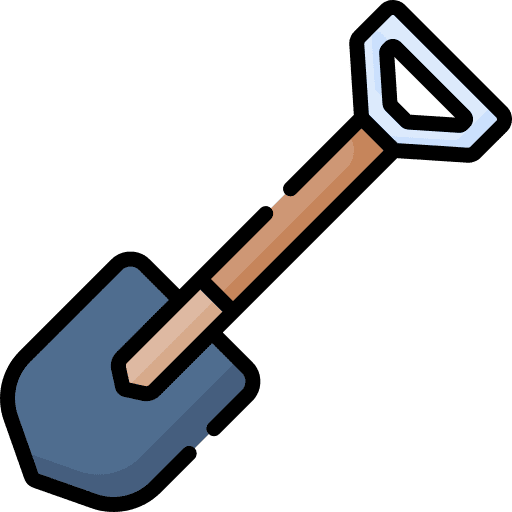 Shovel shovel farming and gardening digging icon