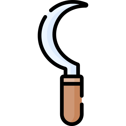 Sickle cut agriculture blade icon