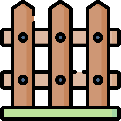Fence security wooden limit icon