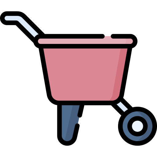 Wheelbarrow construction tools work tools gardening tools icon