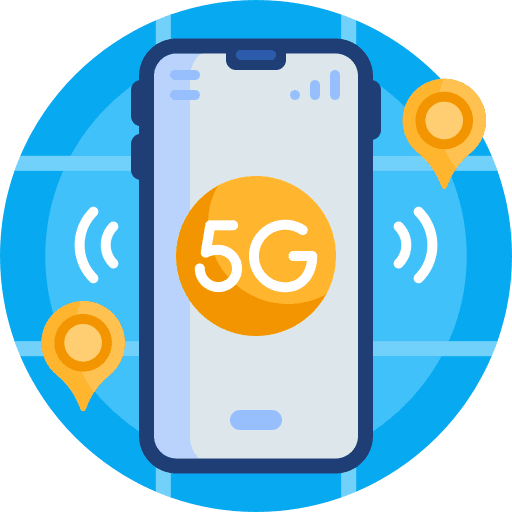 5g location speed connection icon
