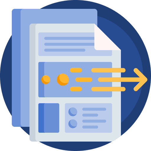 Document archive export files and folders icon